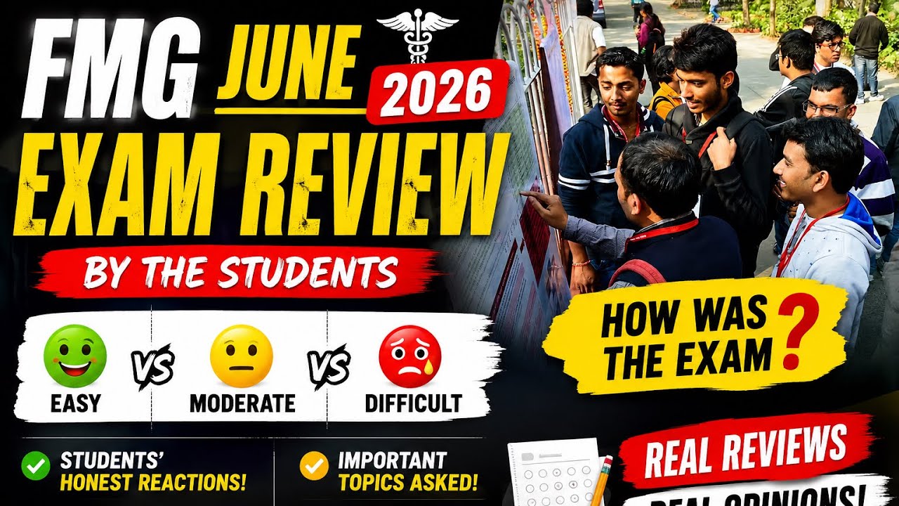 FMGE JUNE 2026 exam review | Hard moderate or easy ? | subject wise analysis |