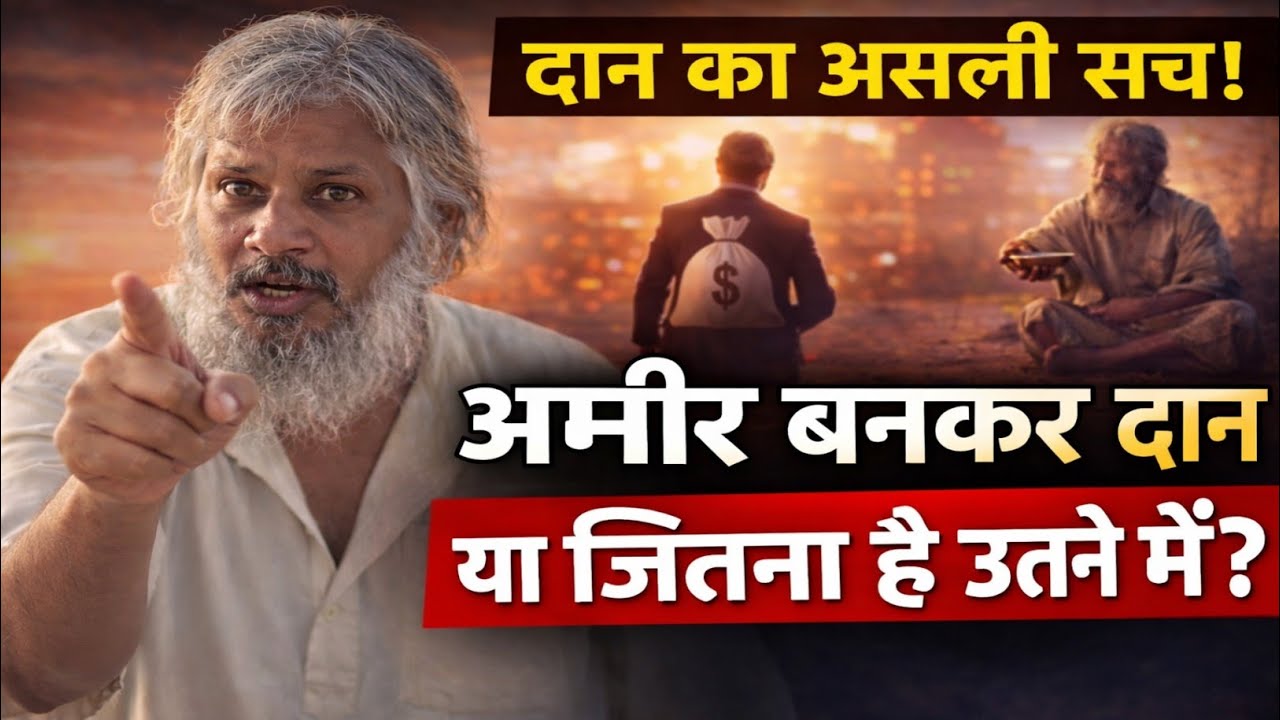 दान कब करना चाहिए? अमीर बनने के बाद या अभी?#योगी #yogi #motivation 