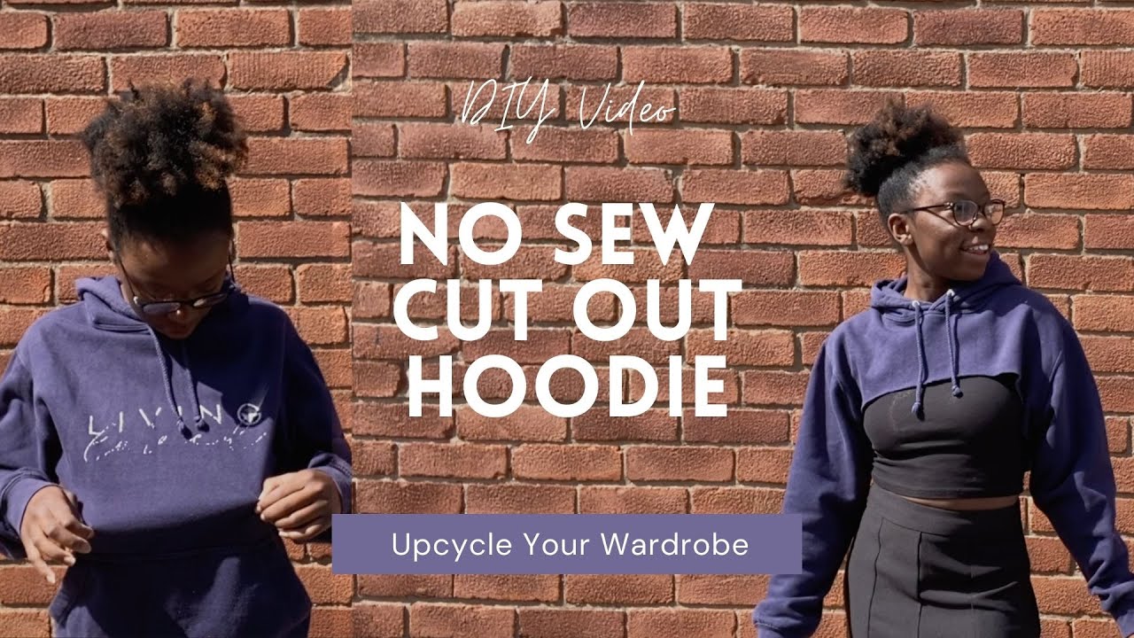 DIY No Sew Cut Out Cropped Hoodie Tutorial | Asikara by Laura Jane