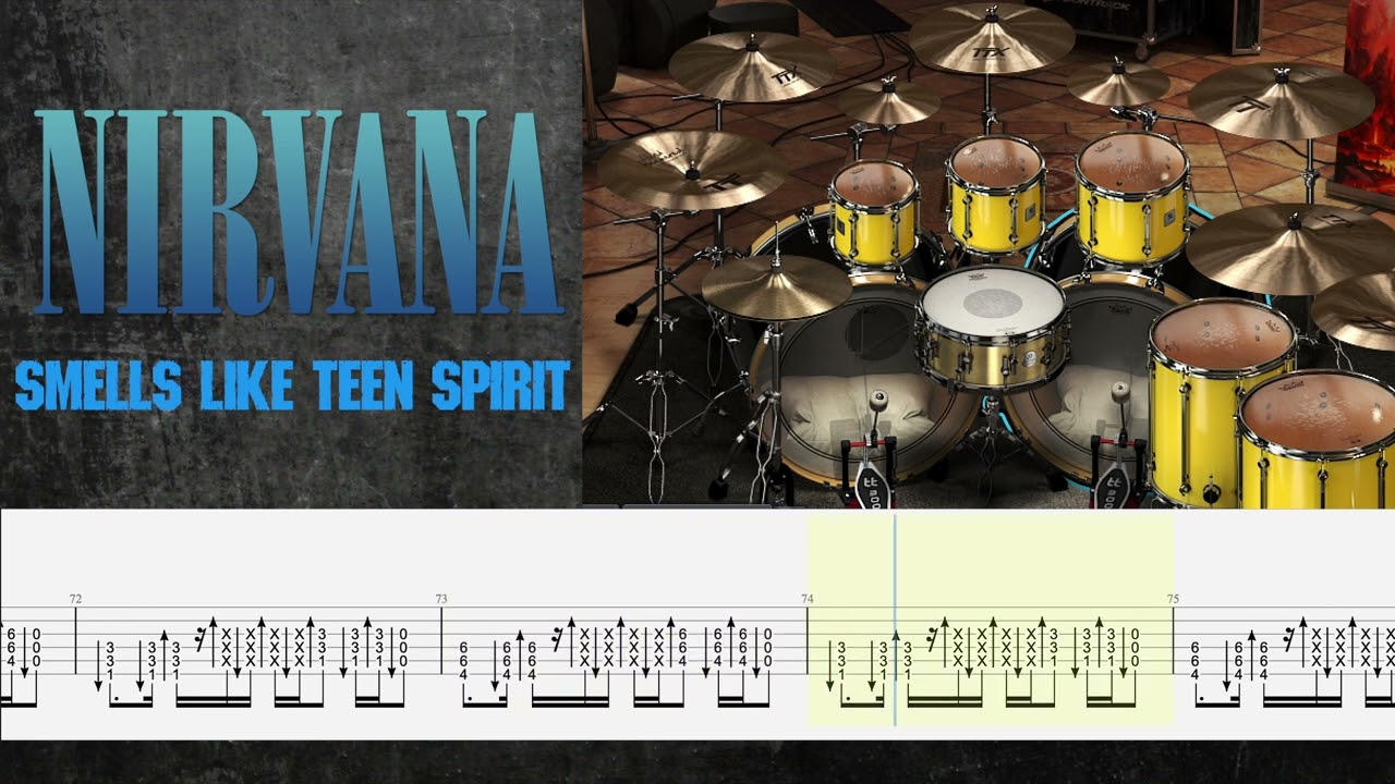Nirvana - SMELLS LIKE TEEN SPIRIT - Tabbed - (Standard C#) - MIDI Backing Track
