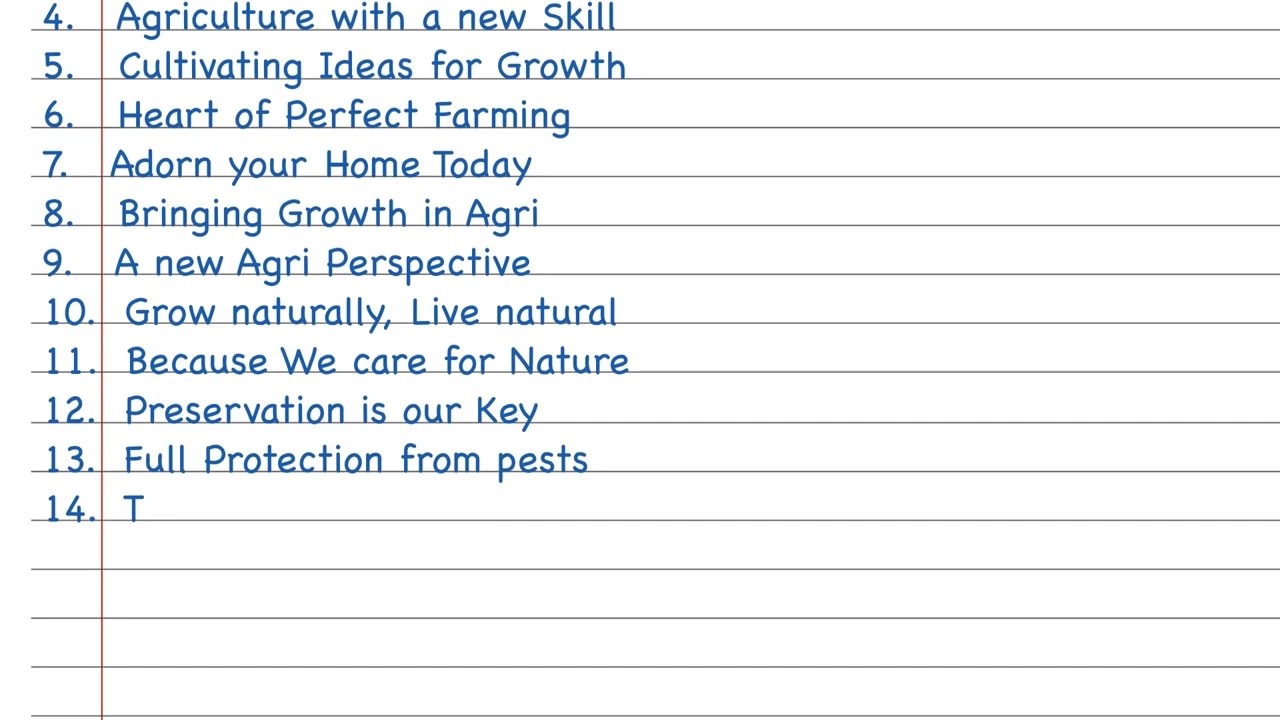 Top 20 Agriculture Slogans | Powerful Slogans For Agriculture Enthusiasts