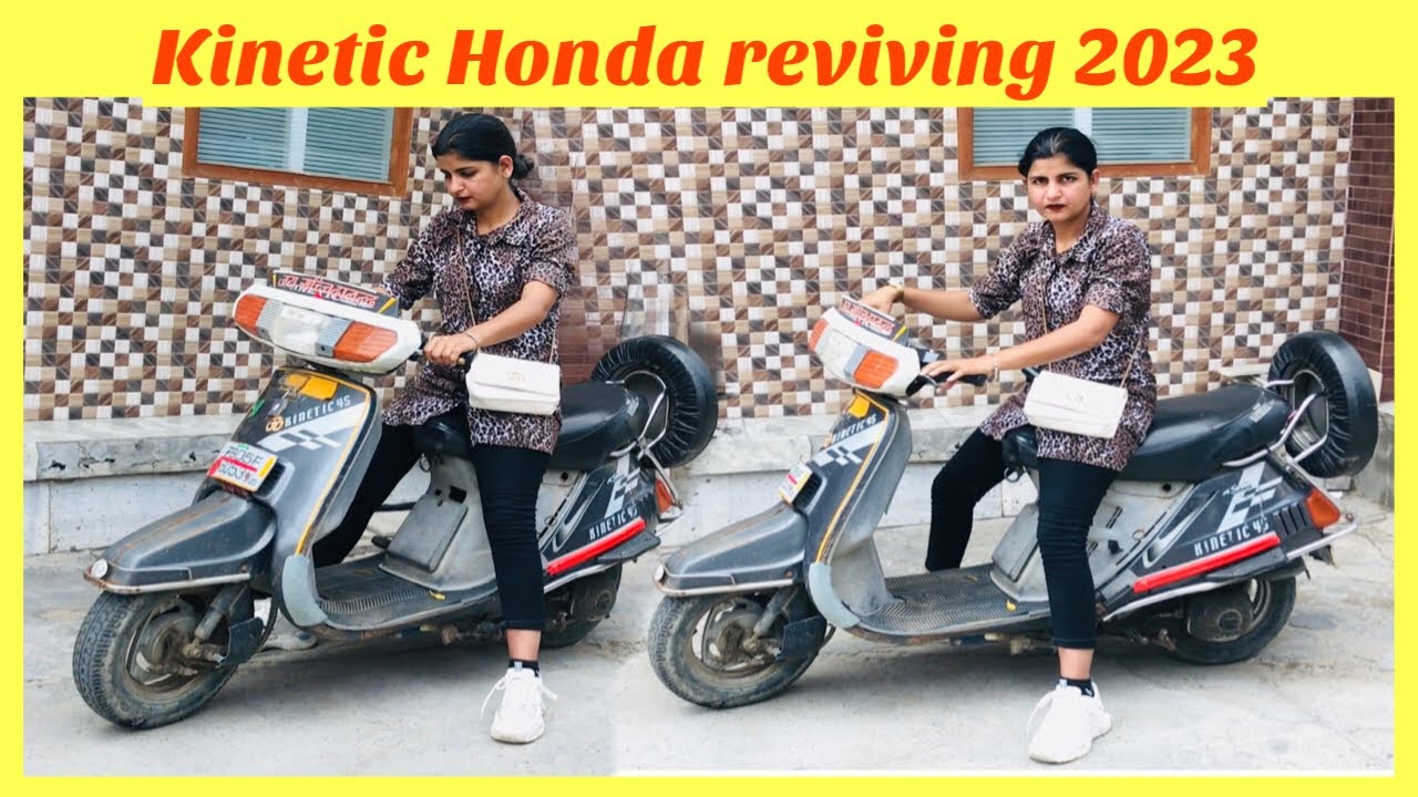 Kinetic Honda reviving 2023 | hard to start kinetic Honda scooty | scooty cranking ​⁠by Punjabi girl