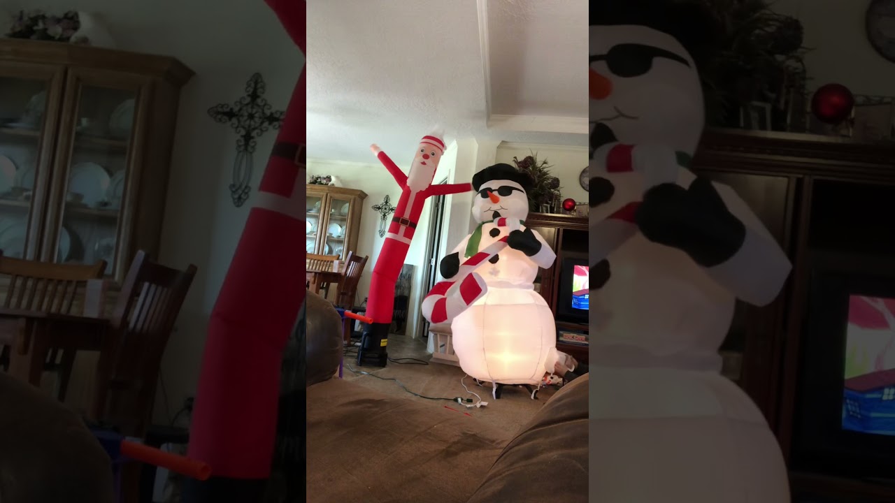 Set up air dancer inflatable 2021 snowman