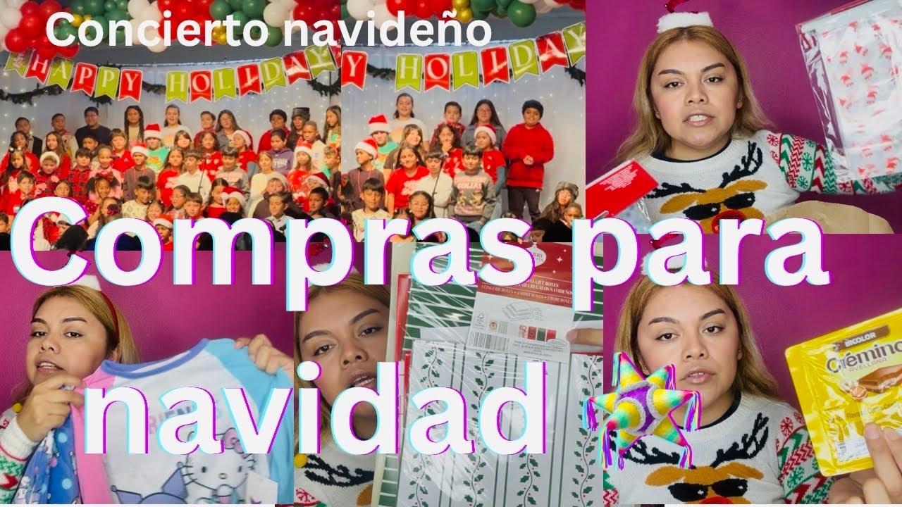 Haul de compras para navidad 🪅🎁🎅+ mini concierto navideño de mi hijo en la escuela 