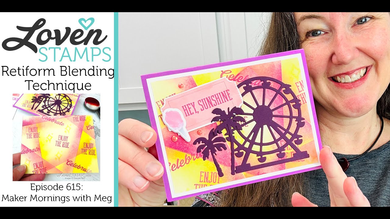 Ep 615: How To Use the Retiform Technique - Blending Brushes + Stampin’ Up!® Beach Boardwalk Suite