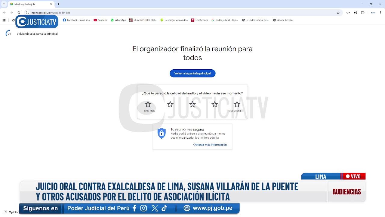 🔴#EnVivo | JUICIO ORAL CONTRA LA EXALCALDESA DE LIMA, SUSANA VILLARÁN, Y OTROS ACUSADOS