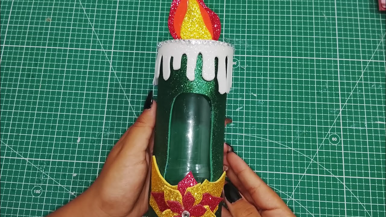 COMO HACER UN COTILLÓN EN FORMA DE VELA NAVIDEÑA, FÁCIL Y RÁPIDO - KARLA MALPICA.