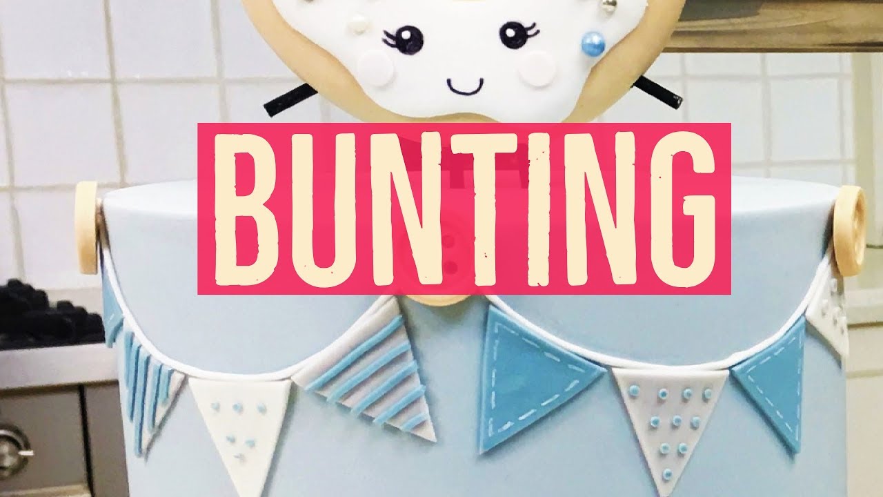 Easy Buttons & Bunting Cake - Dots, Stripes and Edible Colour Gels