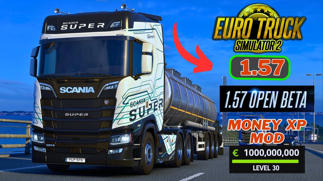 EURO TRUCK SIMULATOR 2 | 1.57 OPEN BETA MONEY & XP MOD