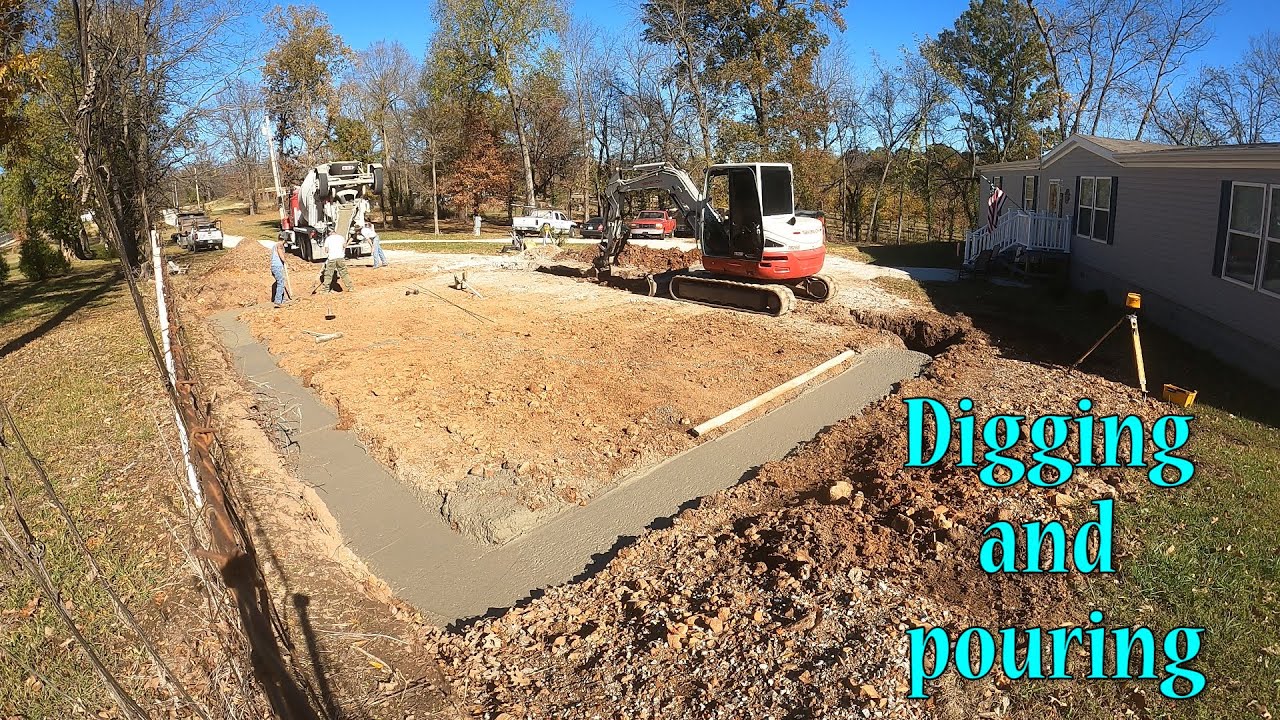 Digging And Pouring A Shop Footing