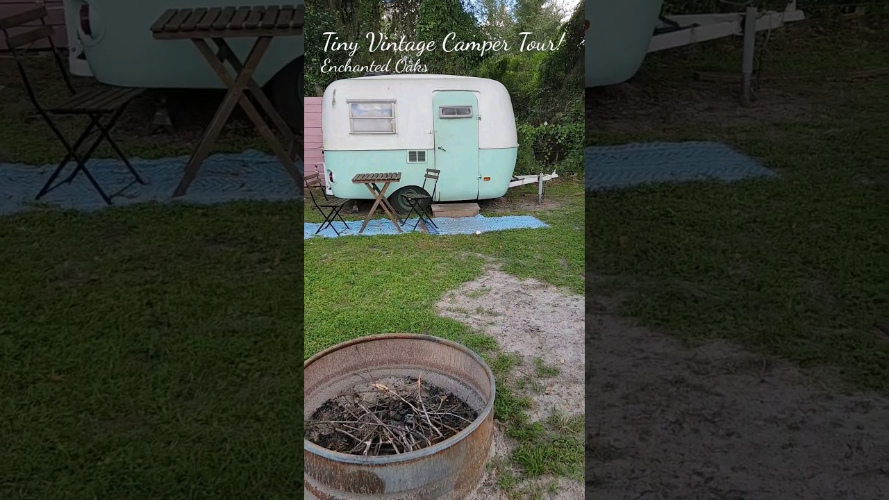 Zwiedź ten uroczy, mały, zabytkowy kamper! | Enchanted Oaks Farm Airbnb w Ocala na Florydzie