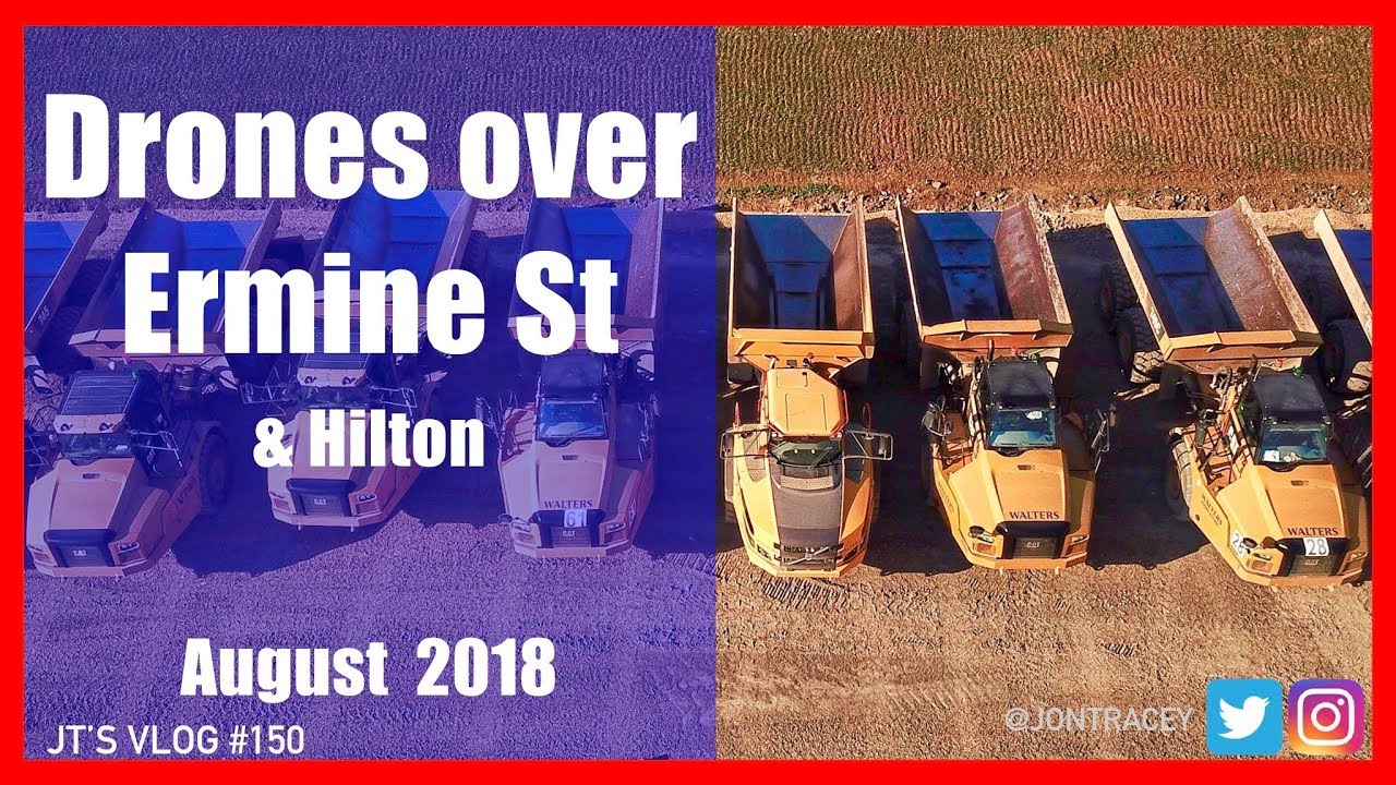 Drones over Ermine St - Building the new A14 - August 2018