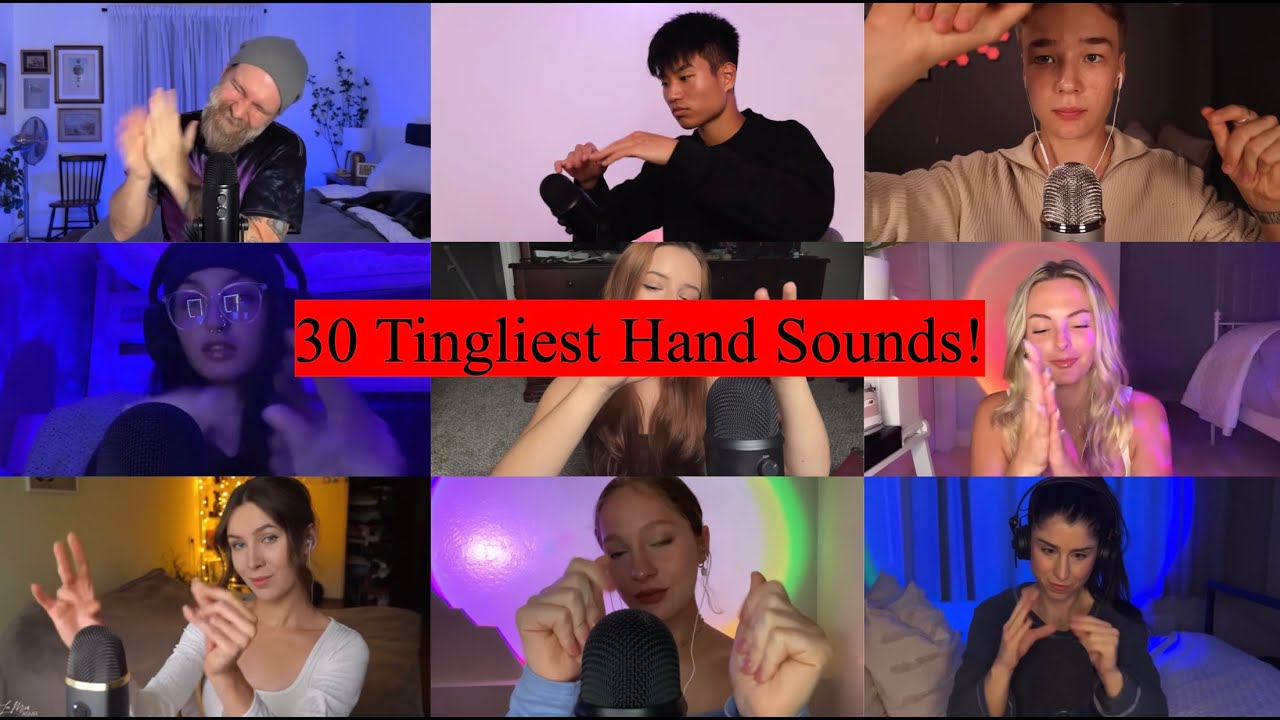 Pure Hand Sounds From 30 Most TINGLY ASMR-tists EVER! - So many Tingles! Compilation - (NO TALKING)