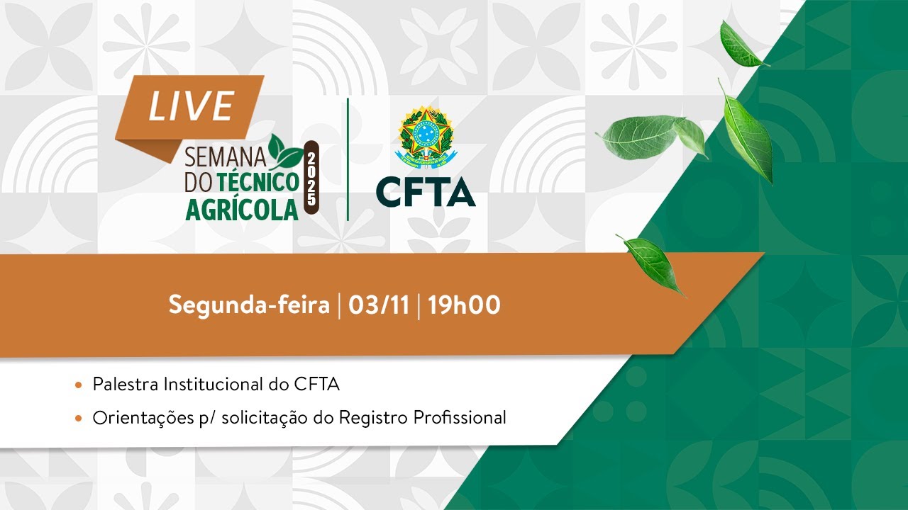 SEMANA DO TÉCNICO AGRÍCOLA - 1º DIA