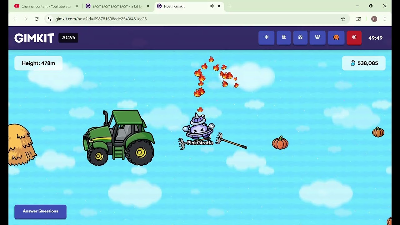 Trying to reach summit 6 in gimkit { wish us luck plz }