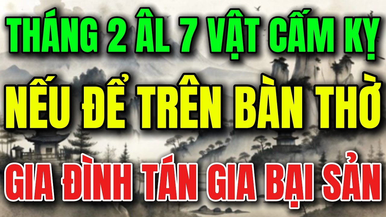 THÁNG 2 ÂM LỊCH 7 VẬT CẤM KỴ NẾU ĐỂ TRÊN BÀN THỜ – KIẾN GIA ĐÌNH TÁN GIA BẠI SẢN -Lời Phật Dạy