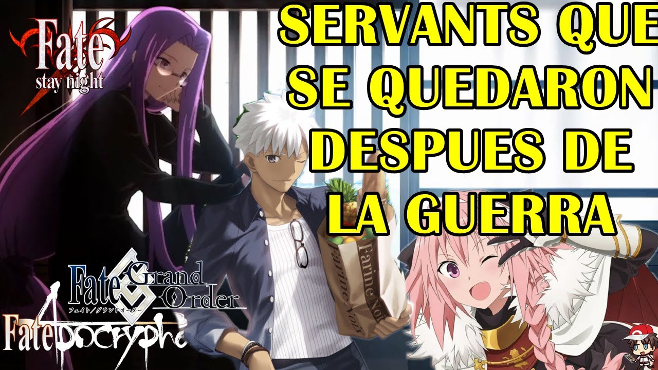 Fate-Servants que se Quedaron despues de la Guerra Del Santo Grial en el Mundo Moderno