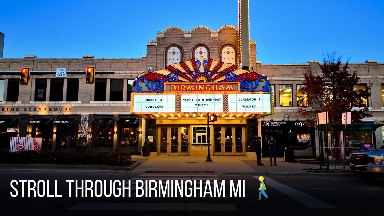 4K Sunset Walking Tour in Birmingham Michigan | Explore Metro Detroit in 2024
