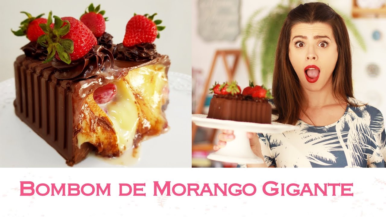 BOMBOM de MORANGO GIGANTE 🍓🍫 | TPM, pra que te quero?