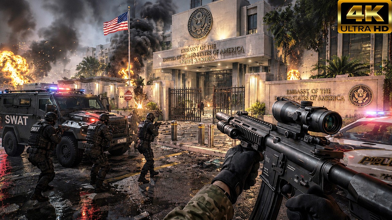The US Embassy is Under Attack! Call of Duty: Modern Warfare 2019 | Ultra Realistic Gameplay 4K60FPS