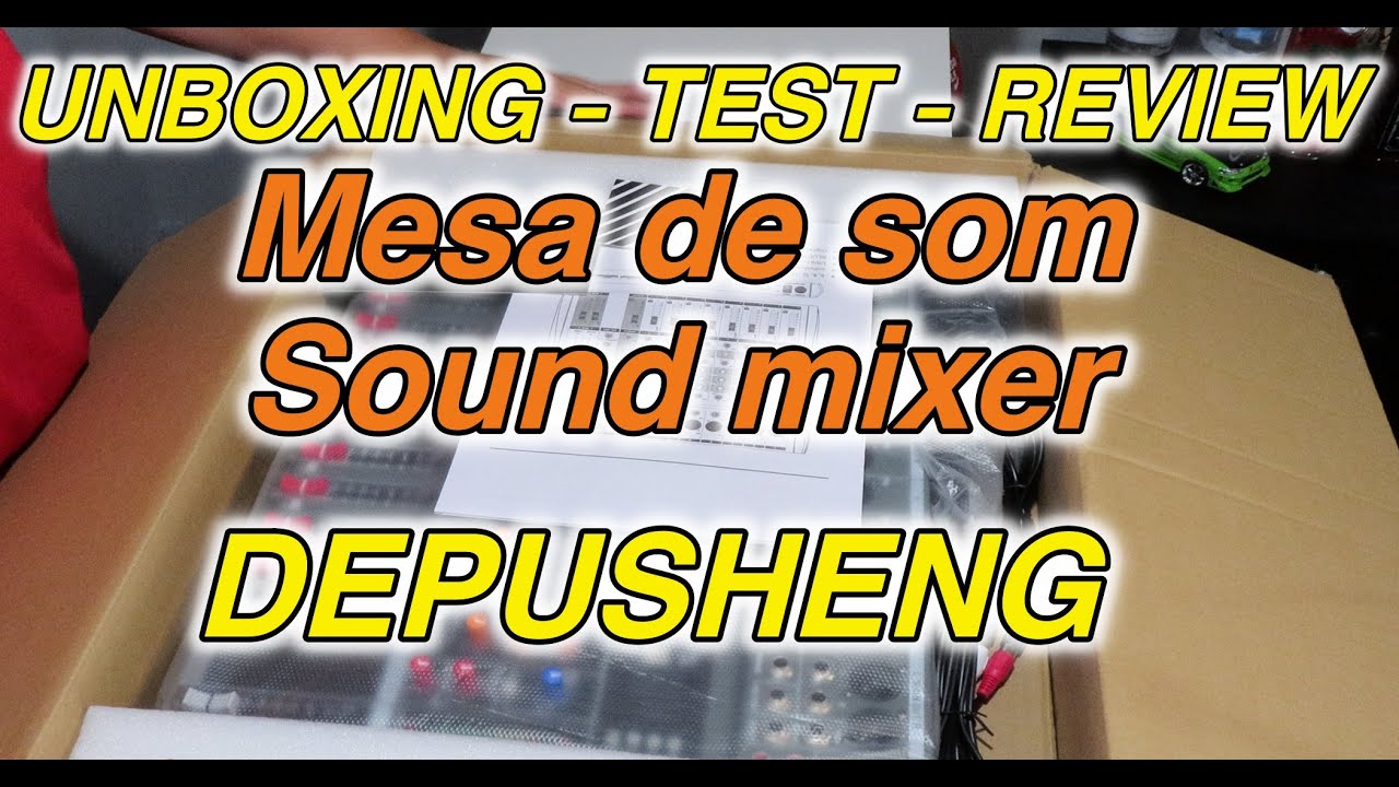Mesa de som DEPUSHENG 12 channels test review unboxing ! Sera que e boa essa mesa de som?