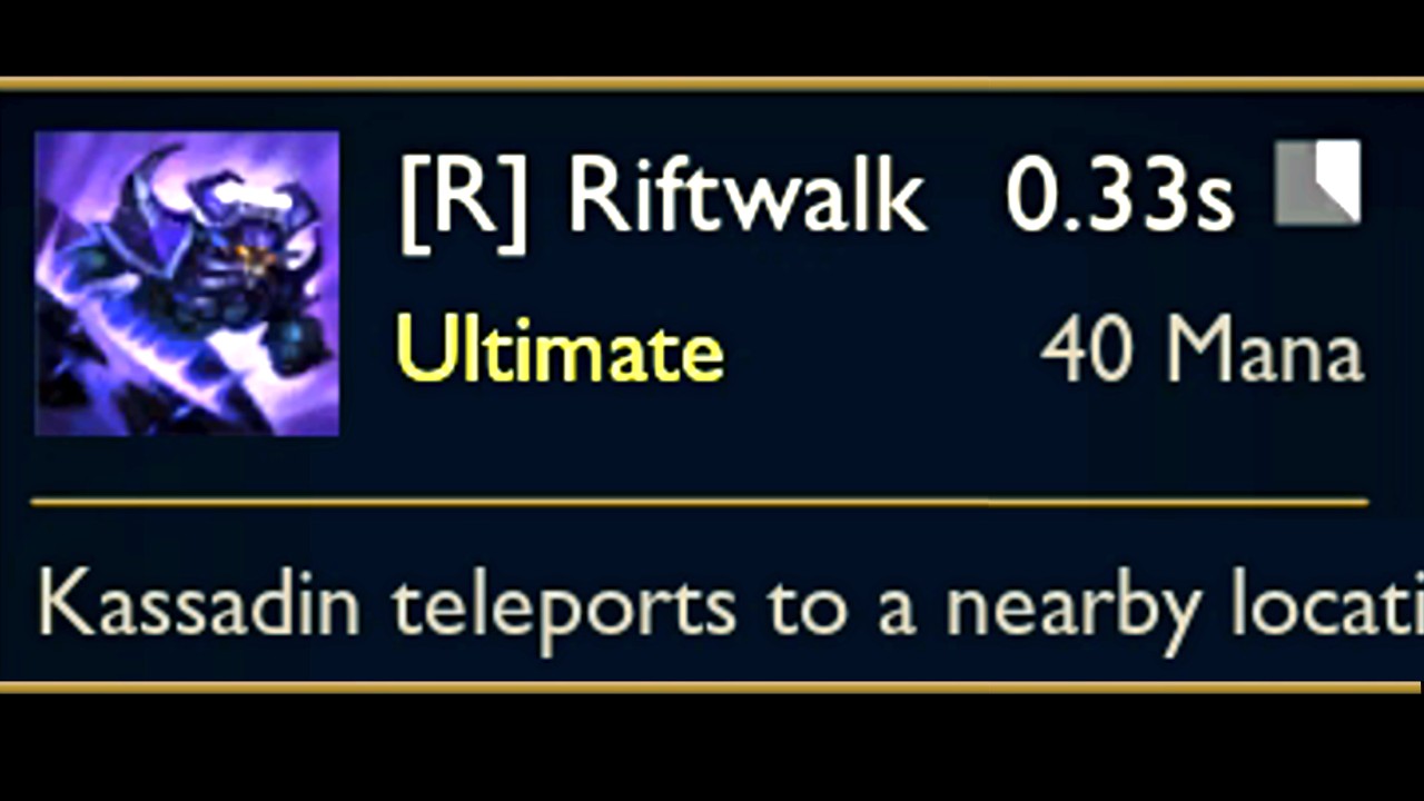 Kassadin, but his R has 0.33 Cooldown (Preseason 2024)