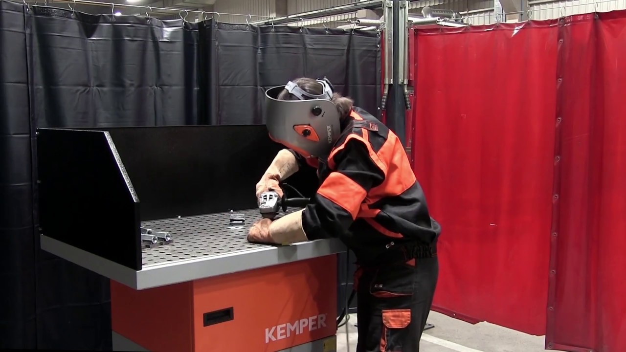 Mesa de soldadura y mesa de esmerilado con aspiración. FilterTable de KEMPER