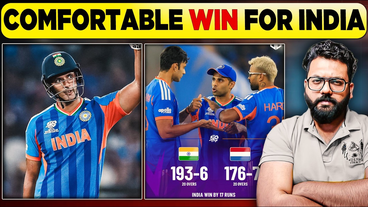 India Defeats Netherlands | 4th Straight Win in T20 World Cup | Dube Fifty, Chakravarthy 3 Wickets