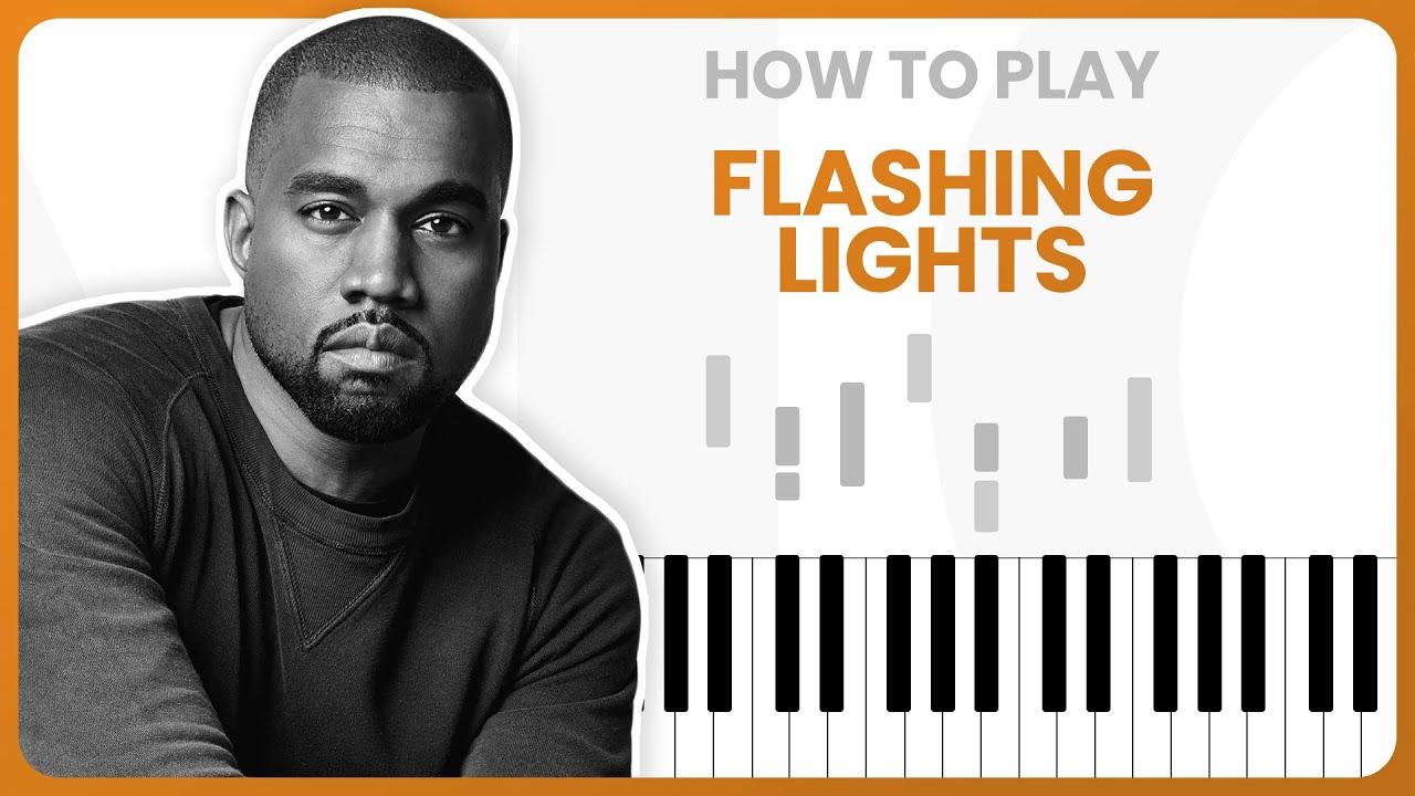 How To Play Flashing Lights By Kanye West On Piano - Piano Tutorial (Part 1)