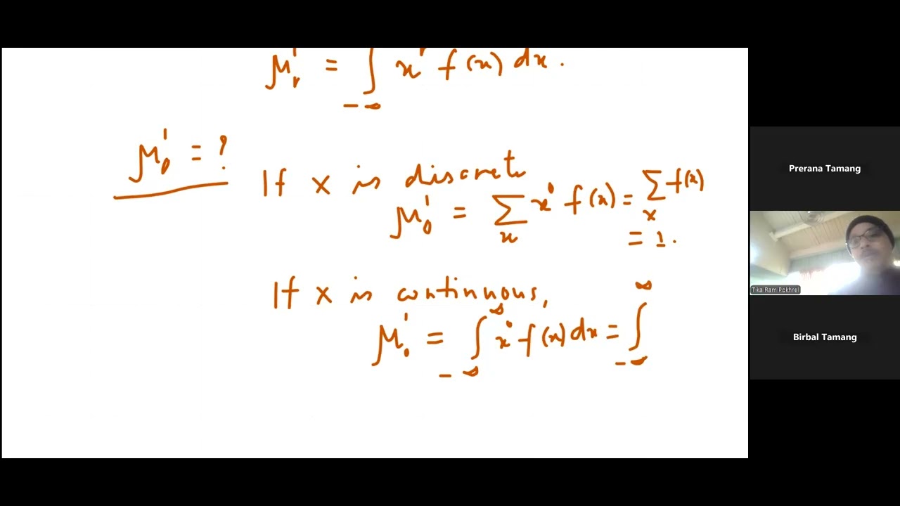 Monement mean variance