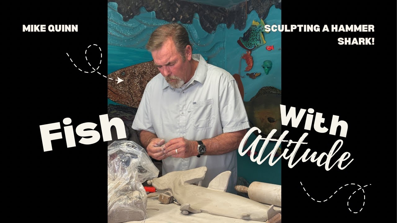 Sculpting a hammerhead shark!😎