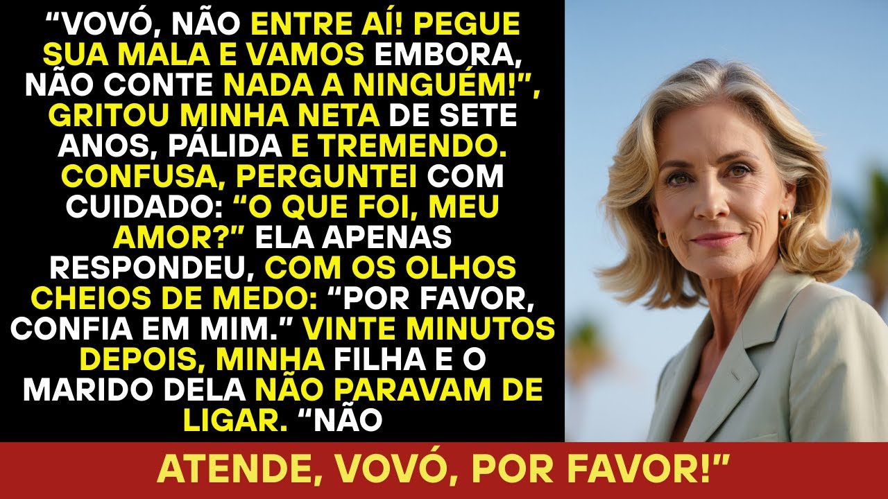 “Vovó, não entre aí! Pegue a mala e vamos embora, não conte a ninguém”, gritou minha neta.