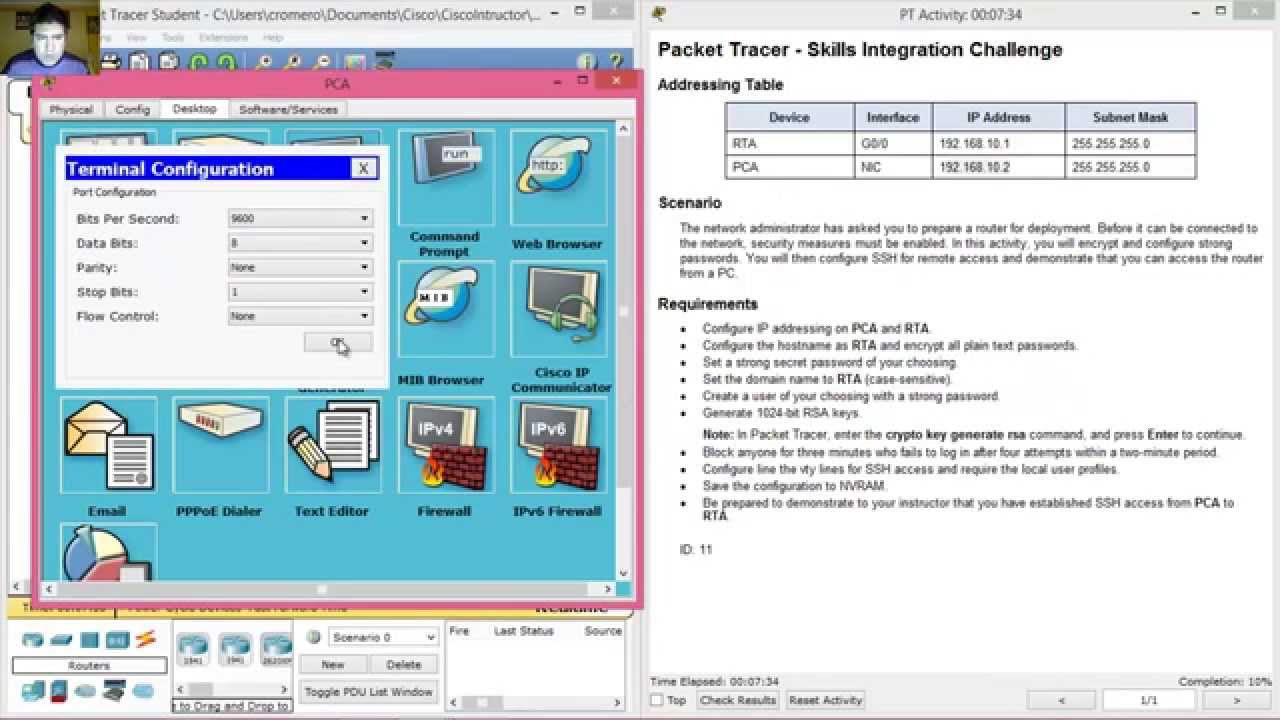 11.6.1.2 Packet Tracer - Skills Integration Challenge