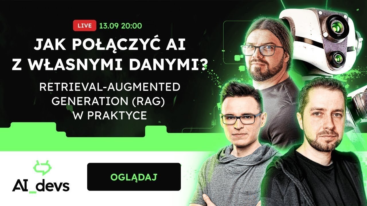Jak połączyć AI z własnymi danymi? RAG w praktyce! #AIDevs #LIVE