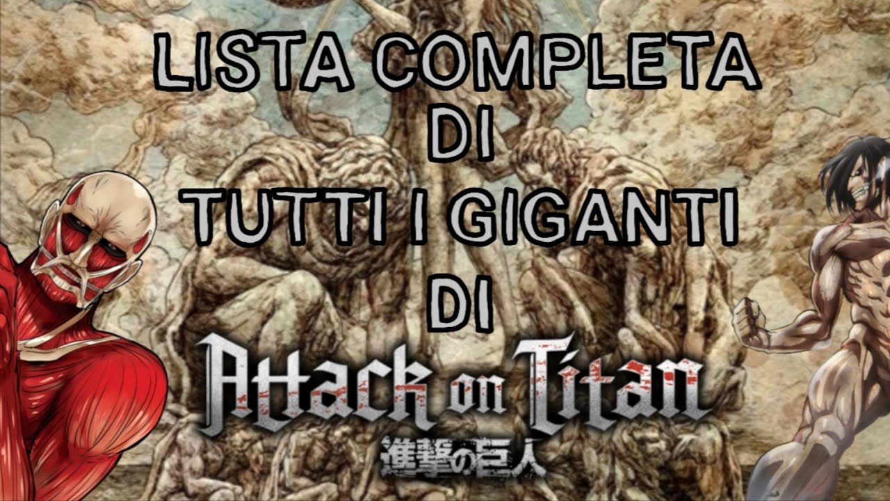 LISTA COMPLETA di TUTTI i GIGANTI - Attack on Titan ITA