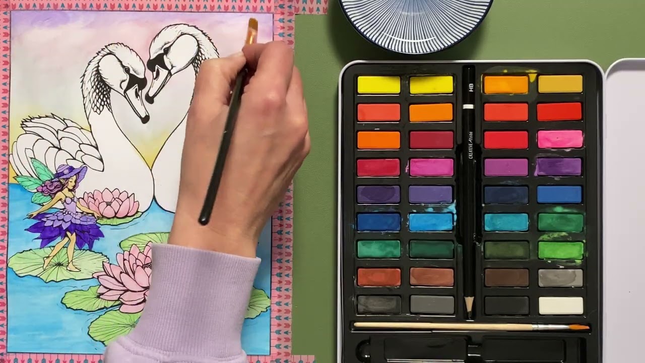 Speed Color-Along No.8 Swandezvous  I  Petalworld Coloring Book by Mokimaa  I  Adult Coloring