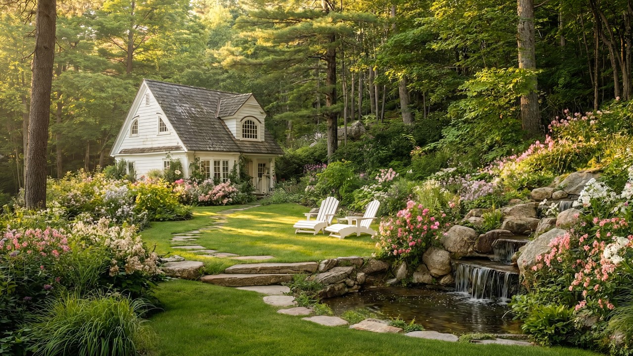 A cottage morning in the woods 🌳 soft piano music for stress relief, deep focus & quiet mind