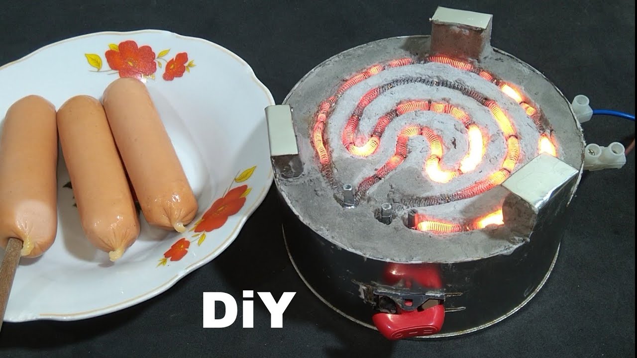 Cách làm Bếp Điện 1000W từ máy sấy tóc cũ | How to make Electric Stove 1000W