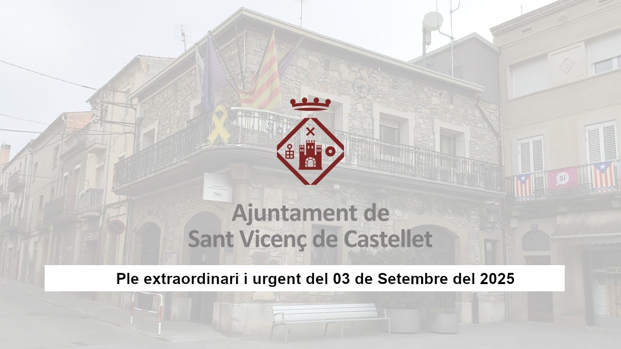 Ple Extraordinari i urgent del 3 de Setembre de 2025