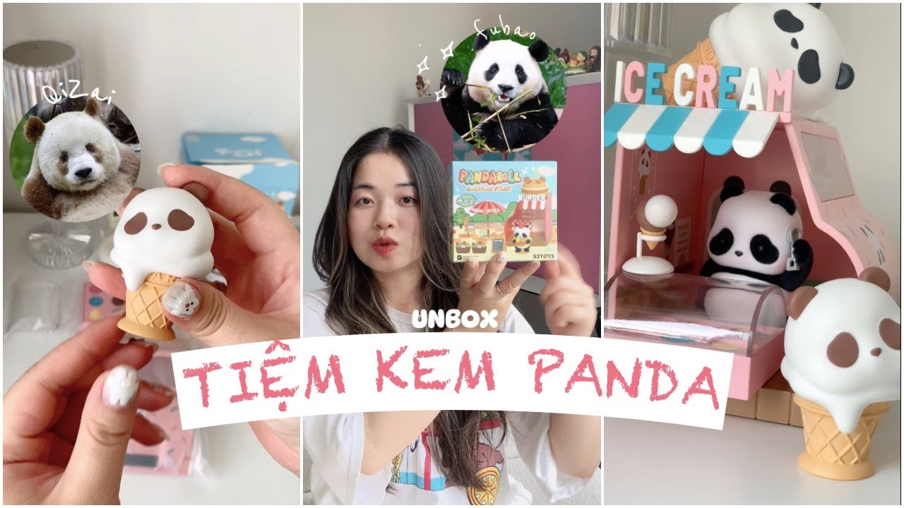 Unbox mô hình blind box: tiệm kem Panda của 52TOYS | 🐻 Teddie