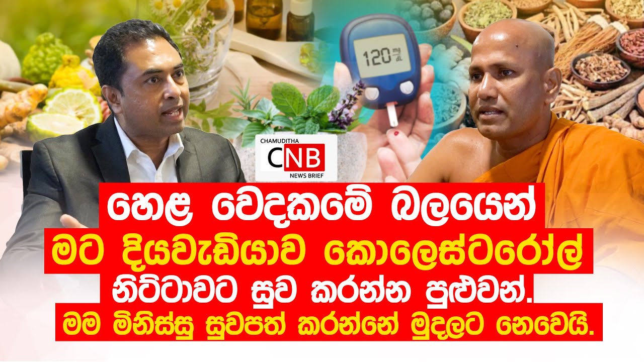 හෙළ වෙදකමේ බලයෙන් මට දියවැඩියාව කොලෙස්ටරෝල් නිට්ටාවට සුව කරන්න පුළුවන්. @ChamudithaNewsBrief