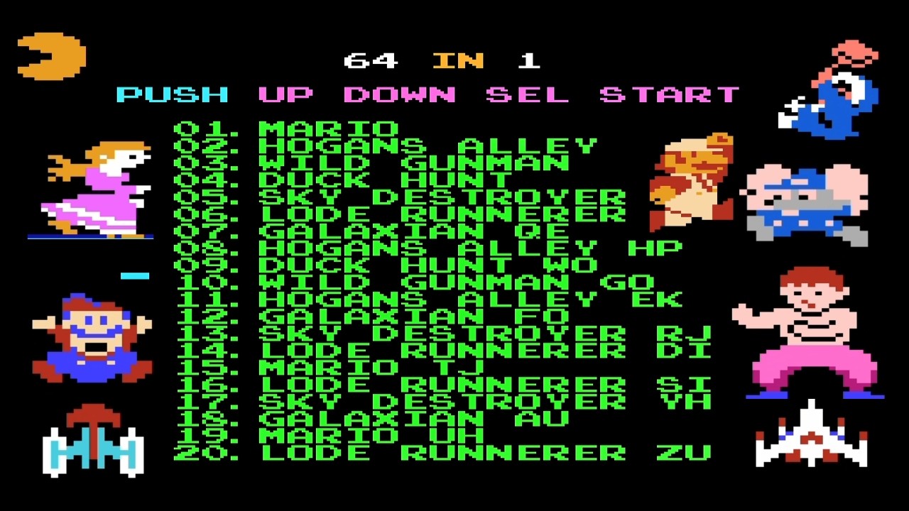 NES 64 in 1 New Gameplay : All Games Tested!