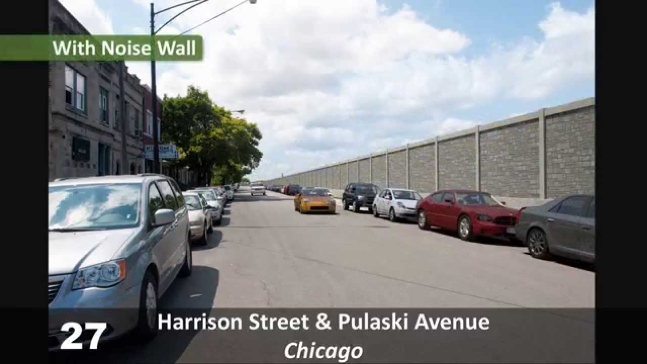 I-290 Noise Wall Before & After: Noise Level Simulation