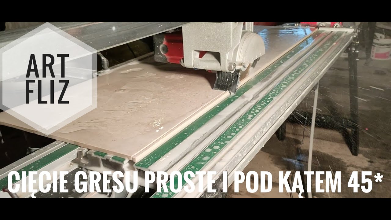 Cięcie płytek gresowych proste i pod kątem 45 stopni.