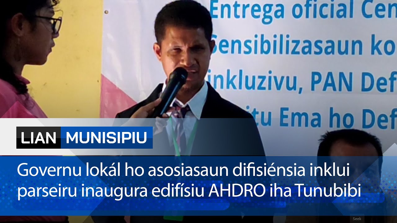 Governu lokál ho asosiasaun difisiénsia inklui parseiru inaugura edifísiu AHDRO iha Tunubibi