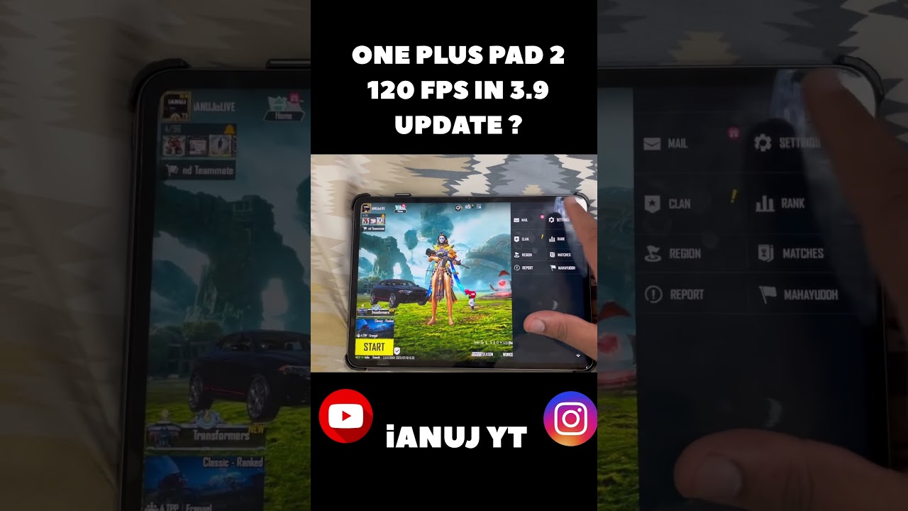 ONEPLUS PAD 2 120 FPS IN 3.9 UPDATE BGMI ? #bgmi #pubg #120fps #onepluspad2 #shorts