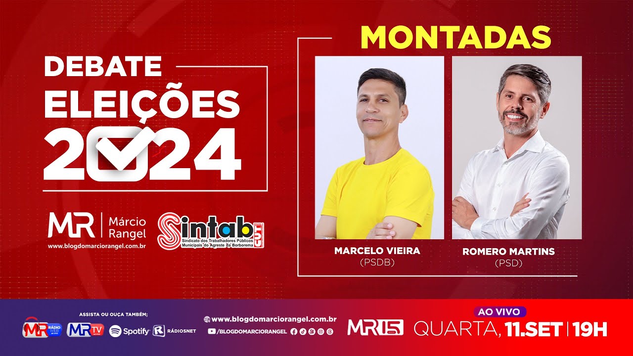 #DEBATESINTAB  - Candidatos à Prefeitura de Montadas/PB (11/09/2024) #MRTV