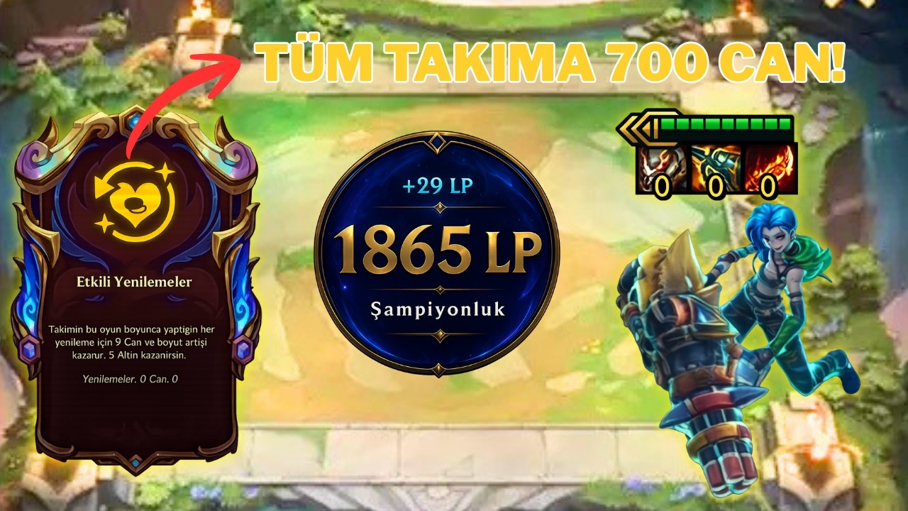 TR Rank 2 Jinx'le Nasıl Bedava LP Kasıyor? #tft #set16