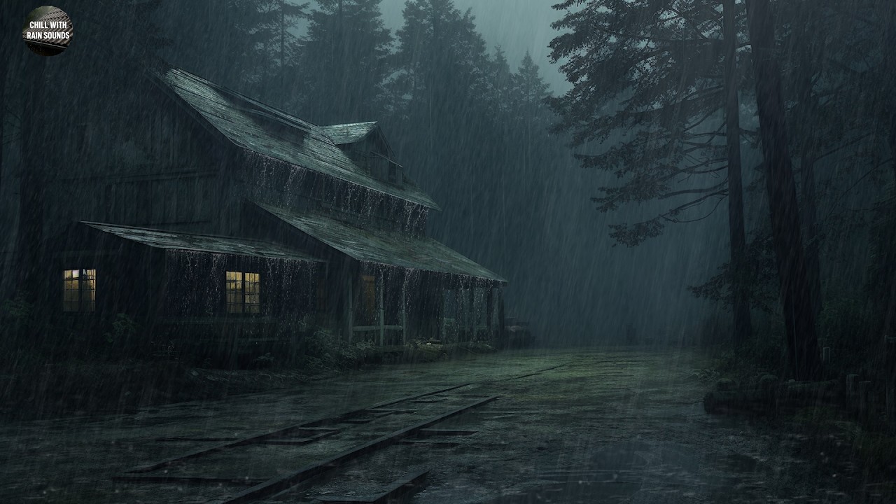 Say Goodbye to Stress & Anxiety with Heavy Rain in the Forest | Natural Sounds for Deep Sleep, Study