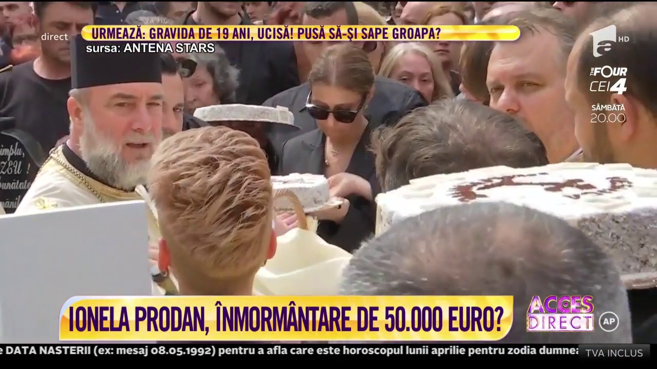 Ionela Prodan a fost înmormântată pe Aleea Artiştilor, în cimitirul Bellu din Capitală